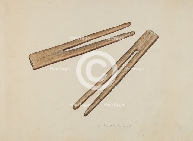 Clothes Pins, c. 1938. Creator: Robert Gilson.