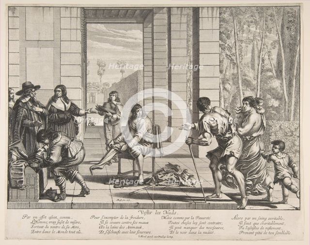 Clothing Beggars, 1635. Creator: Abraham Bosse.