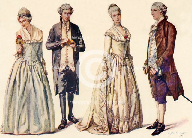 'Clothing during the Reign of George II 1760-1776', 1903, (1937). Creator: Sophie B Steel.