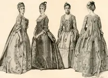 Clothing during the Reign of George II 1735-1760 1903, (1937). Creator: Sophie B Steel