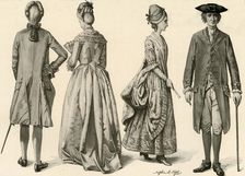 Clothing during the Reign of George III, 1760-1776 1903, (1937). Creator: Sophie B Steel