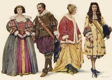 Clothing during the Reigns of Charles I and II, and James II (1640-1686), 1903, (1937). Creator: Sophie B Steel