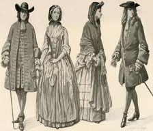 Clothing during the Reigns of Charles II, James II, William and Mary 1682-1700 1903, (1937). Creator: Sophie B Steel