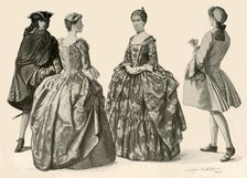 Clothing during the Reigns of Queen Anne and George I, 1702-1725 1903, (1937). Creator: Sophie B Steel