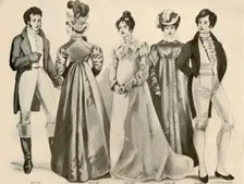Clothing from 1812-1828 1907, (1937). Creator: Cecil W Trout