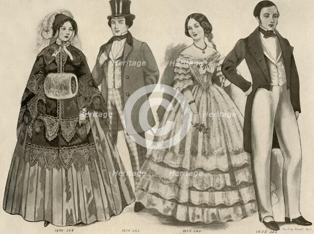 'Clothing from 1850-1856',  1907, (1937). Creator: Cecil W Trout.