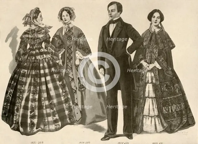 'Clothing from 1850-1856',  1907, (1937). Creator: Cecil W Trout.