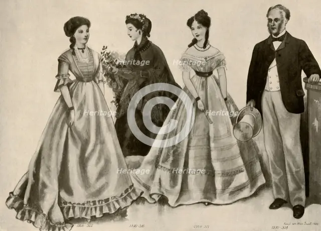 'Clothing from 1860-1870', 1907, (1937). Creator: Cecil W Trout.