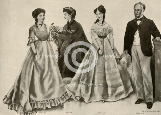 'Clothing from 1860-1870', 1907, (1937). Creator: Cecil W Trout.