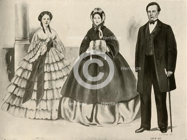 'Clothing from 1860-1870', 1907, (1937). Creator: Cecil W Trout.