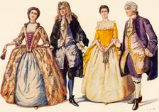 Clothing Reigns of Queen Anne and George I, 1702-1725 1903, (1937). Creator: Unknown