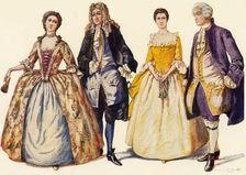 Clothing Reigns of Queen Anne and George I, 1702-1725 1903, (1937). Creator: Unknown