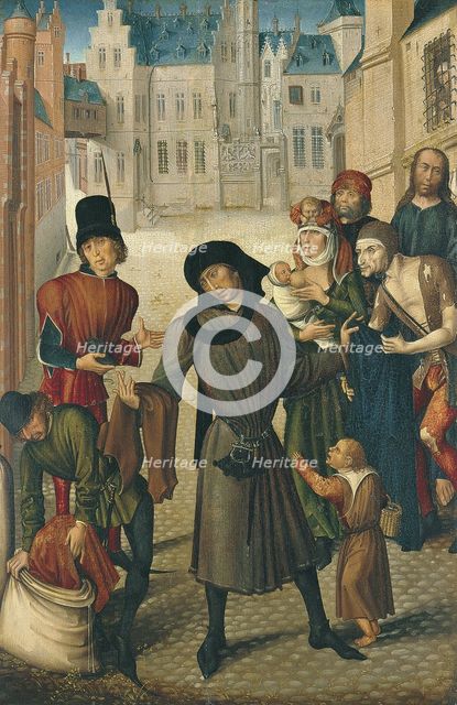 Clothing the Naked. Artist: Master of St. Gudule (active End of 15th cen.)