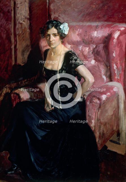 Clotilde in an Evening Dress. Artist: Sorolla y Bastida, Joaquín (1863-1923)