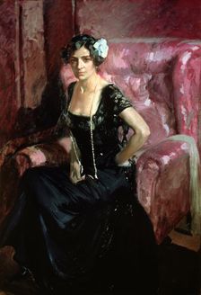 Clotilde in Evening Dress Oil, 1911 by Joaquin Sorolla