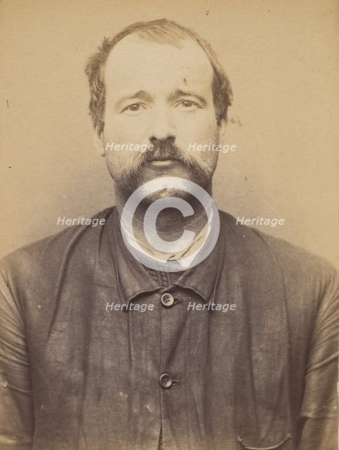 Clouard. Paul, Jules. 35 ans, né le 20/6/58 à Peugans (Manche). Rétameur. Anarchiste. 9/3/94., 1894. Creator: Alphonse Bertillon.