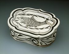 Cloud-Shaped Pillow with Fish, Jin dynasty (1115-1234), 12th/13th century. Creator: Unknown
