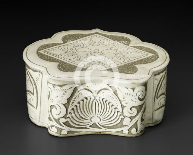 Cloud-Shaped Pillow with Peony Scroll, Northern Song dynasty (960-1127), late 10th/early 11th cent. Creator: Unknown.