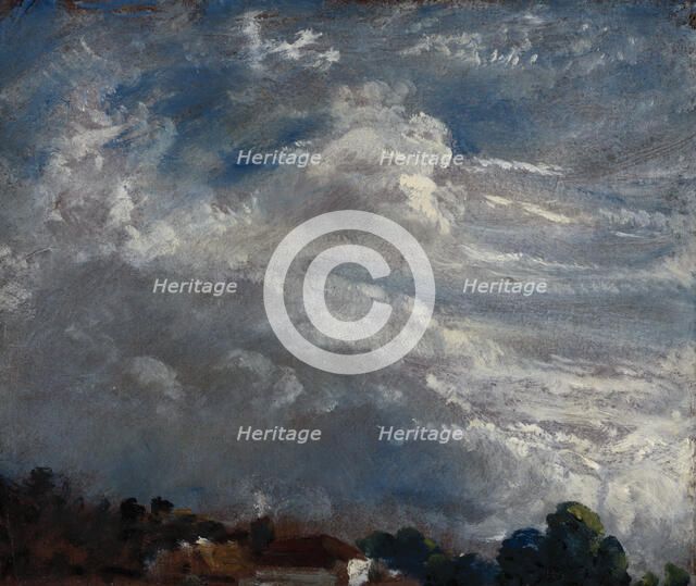 Cloud Study: Horizon of Trees, 27 September 1821. Creator: John Constable.