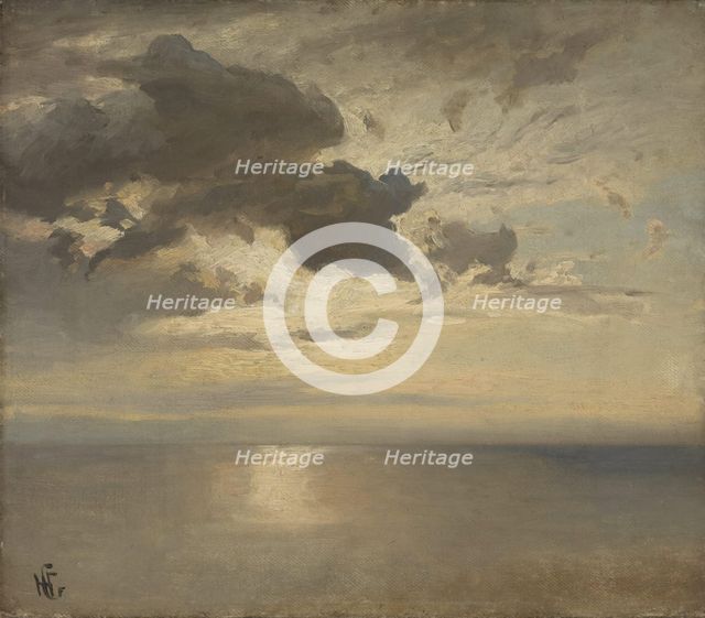 Cloud Study over the Sea, c1850-1900. Creator: Hans Gude.