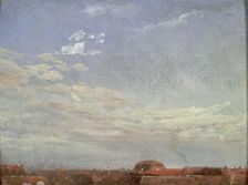 Cloud Study over Red Roofs in Neustadt, 1831. Creator: Johan Christian Dahl