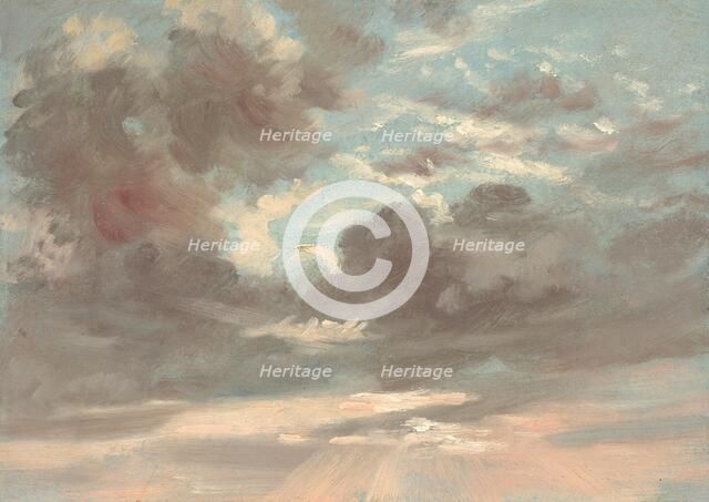 Cloud Study: Stormy Sunset, 1821-1822. Creator: John Constable.