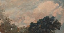 Cloud Study with Trees;Study of Clouds and Trees, 1821. Creator: John Constable