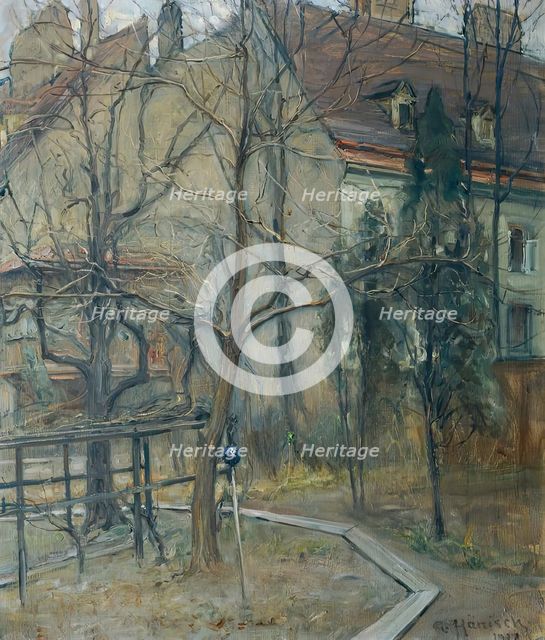 Cloudy winter day (view from my studio window), 1928. Creator: Alois Hanisch.