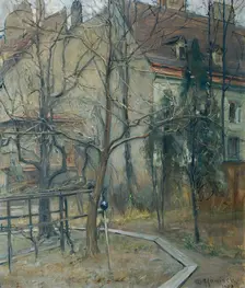 Cloudy winter day (view from my studio window), 1928. Creator: Alois Hanisch