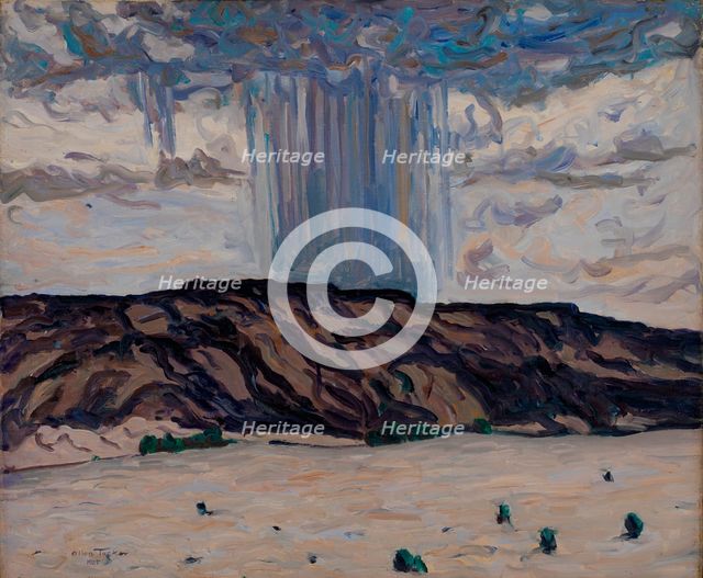Cloudburst at Black Mesa, New Mexico, 1925. Creator: Allen Tucker.