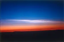 Clouds 39,000 feet north of Stavanger, Norway, seen from DC-8 plane. Creator: NASA