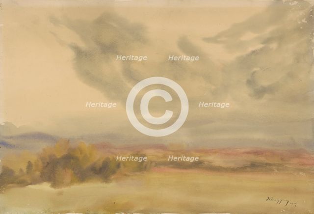 Clouds over the plain, 1929. Creator: Zolo Palugyay.