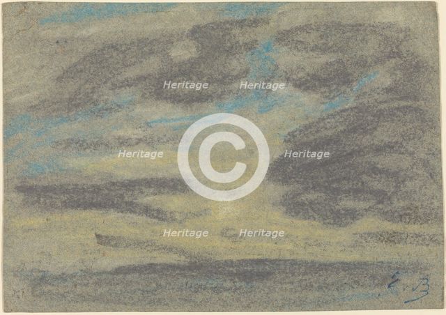 Clouds over the Sea, 1860/1865. Creator: Eugene Louis Boudin.