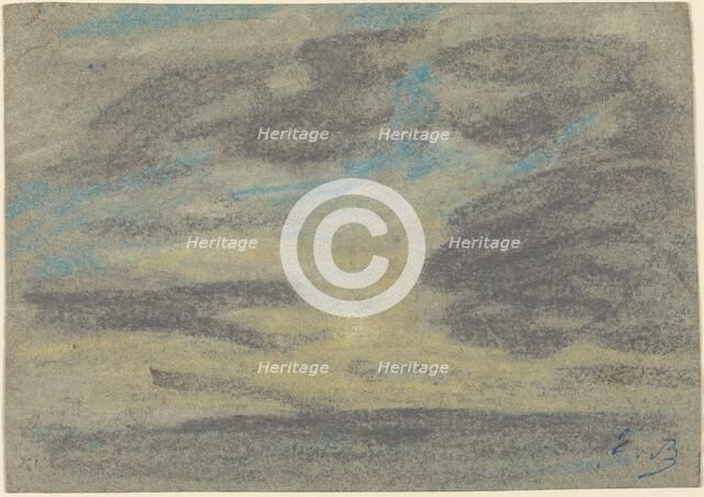 Clouds over the Sea, 1860/1865. Creator: Eugene Louis Boudin.