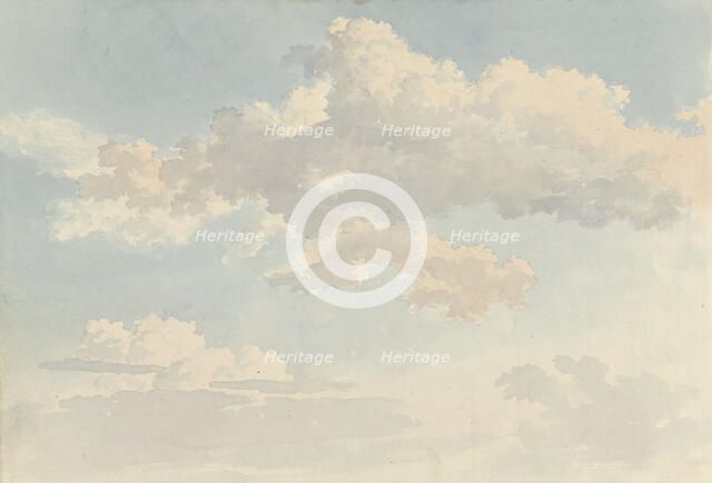 Clouds against blue sky, 1786-1857. Creator: Abraham Teerlink.