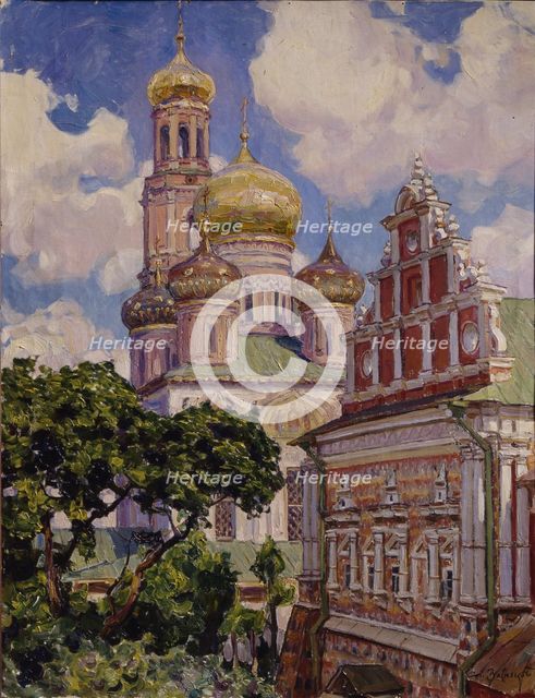 Clouds and Golden Domes. The Simonov Monastery, 1927. Artist: Vasnetsov, Appolinari Mikhaylovich (1856-1933)