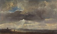 Clouds and Sunbeams over the Windberg near Dresden, c1810-1850. Creator: Johan Christian Dahl