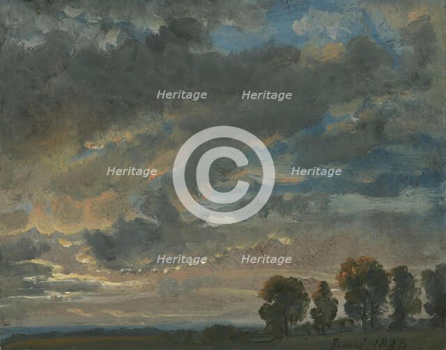 Clouds in the Evening, 1823. Creator: Johan Christian Dahl.