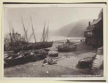 Clovelly, Crazed Kate's Cottage and Beach, 1860/94. Creator: Francis Bedford
