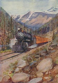 C.P.R. Train in the Rockies 1924