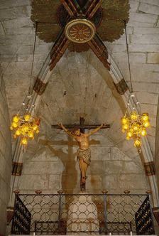 Crucified Christ, Church of the Virgin Mary, Verdu, Catalonia, Spain, 13th century?, (1999). Creator: LTL