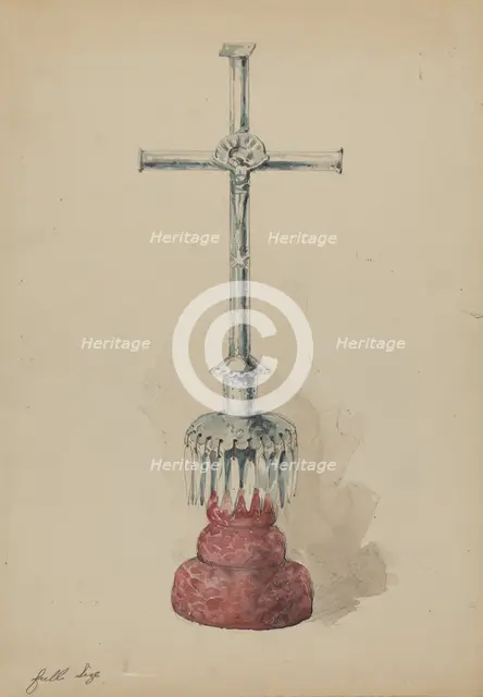 Crucifix, c. 1936. Creator: Geoffrey Holt.
