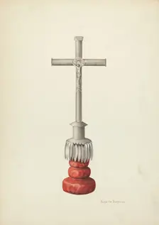 Crucifix, c. 1936. Creator: Juanita Donahoo