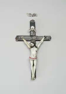 Crucifix, France, 18th century. Creator: Verres de Nevers