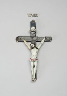 Crucifix, France, 18th century. Creator: Verres de Nevers