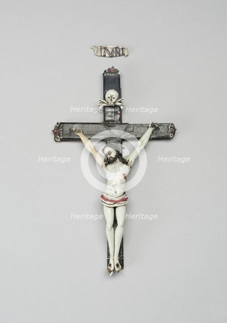 Crucifix, France, 18th century. Creator: Verres de Nevers.