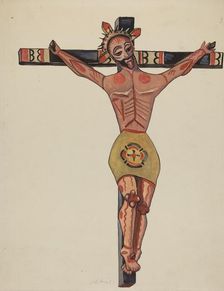 Crucifix - From the Vicinity of Mora, 1935/1942. Creator: E. Boyd