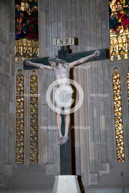 Crucifix in the chancel of the church, Monastery of Batalha, Batalha, Portugal, 2009. Creator: Samuel Magal.