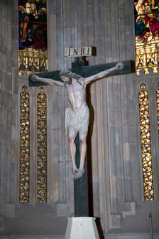 Crucifix in the chancel of the church, Monastery of Batalha, Batalha, Portugal, 2009. Creator: Samuel Magal