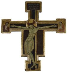 Crucifix with Mourning Virgin and St. John the Evangelist, c1270-1290. Creator: Unknown